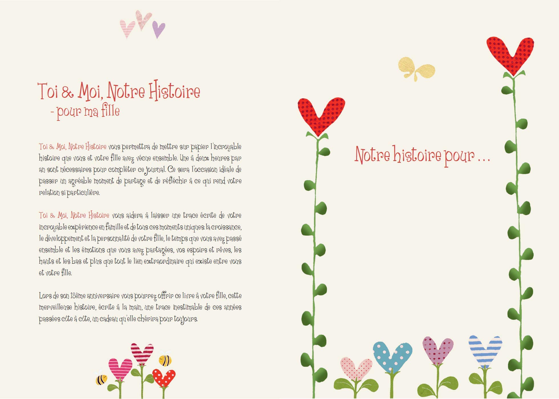 Toi & Moi, Notre Histoire - Pour Ma Fille, cadeau pour les nouvelles mamans. Journal pour conserver tous les magnifiques souvenirs de l'enfance de votre fille, de 0 à 18 ans