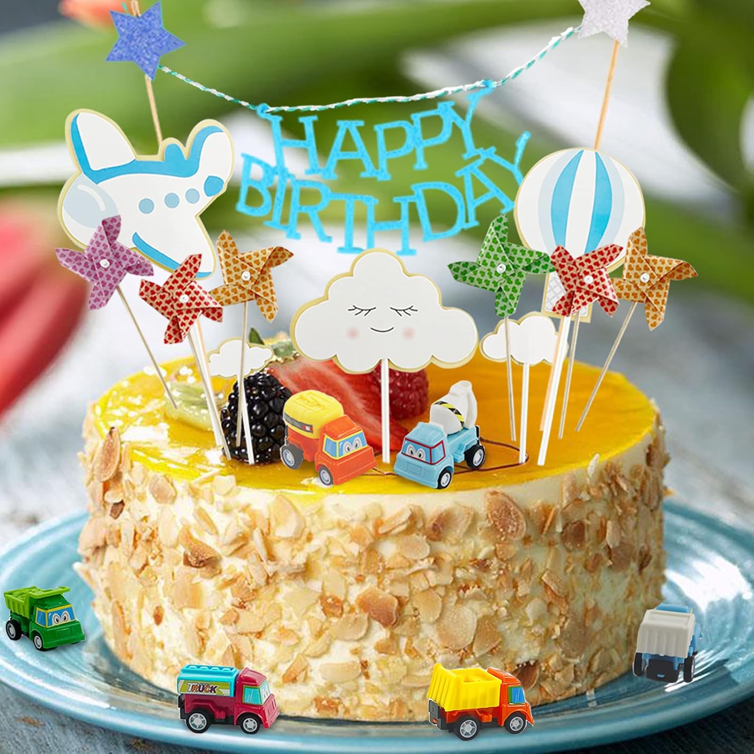Estiloss Com Decorations De Gateau Decorations Et Accessoires De Fete Dinosaure Sunshine Smile Jungle Animal Cake Topper Decoration De Gateau Animal Gateau Joyeux Anniversaire Topper Anniversaire Deco Jungle Animaux Gateau Vert