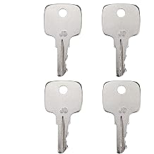 4PCS Ignition Key AR51481 AT195302 AT145929 R45361 Compatible with John Deere Heavy Equipment & Tractors 322 332 655 755 830 4200 4500 4700 5200 5210 5320 5310 5400 5500