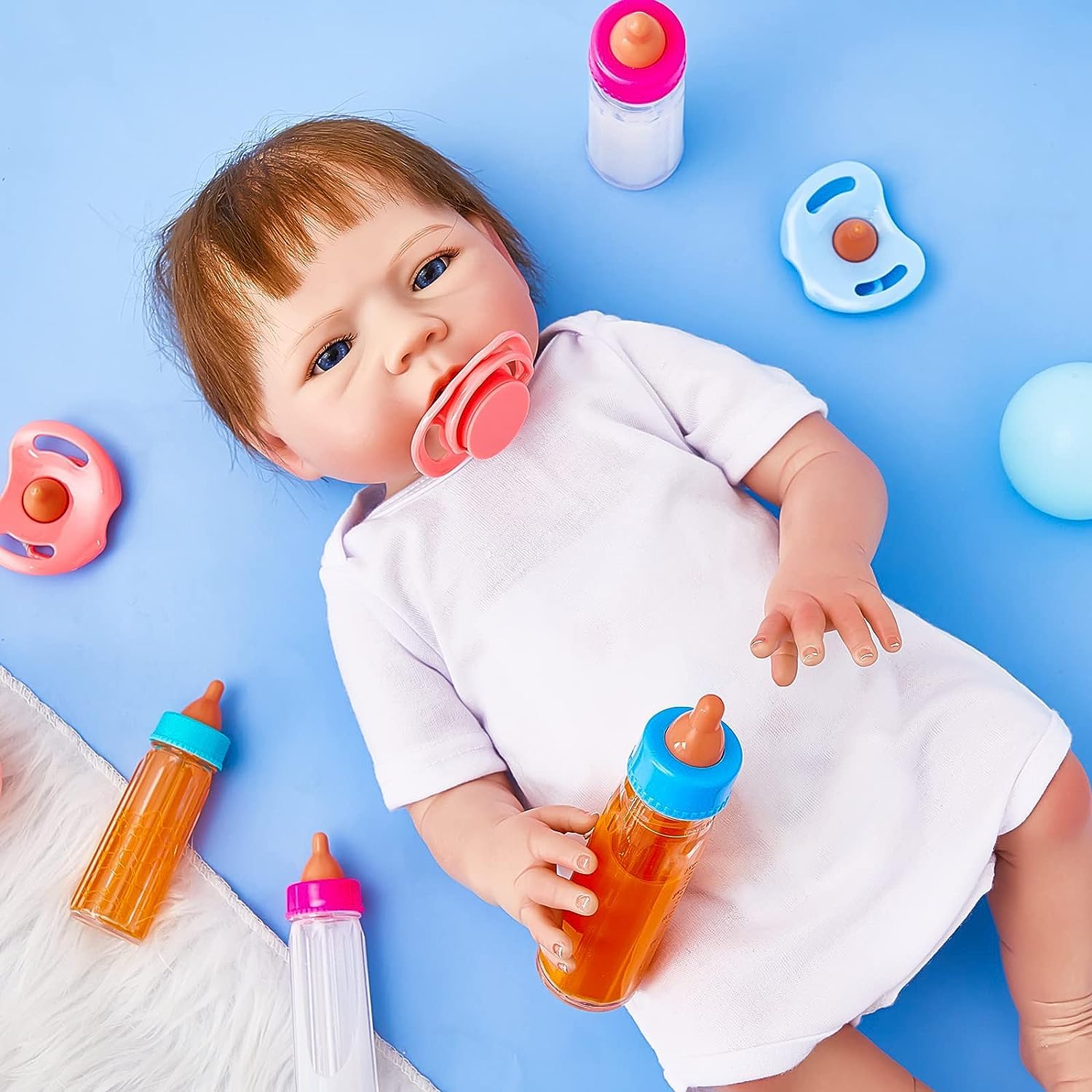 Biberon Magique Pour Poupées - Jeu D'Alimentation Réaliste Avec Effet Liquide - Jouet Éducatif Enfant 3+