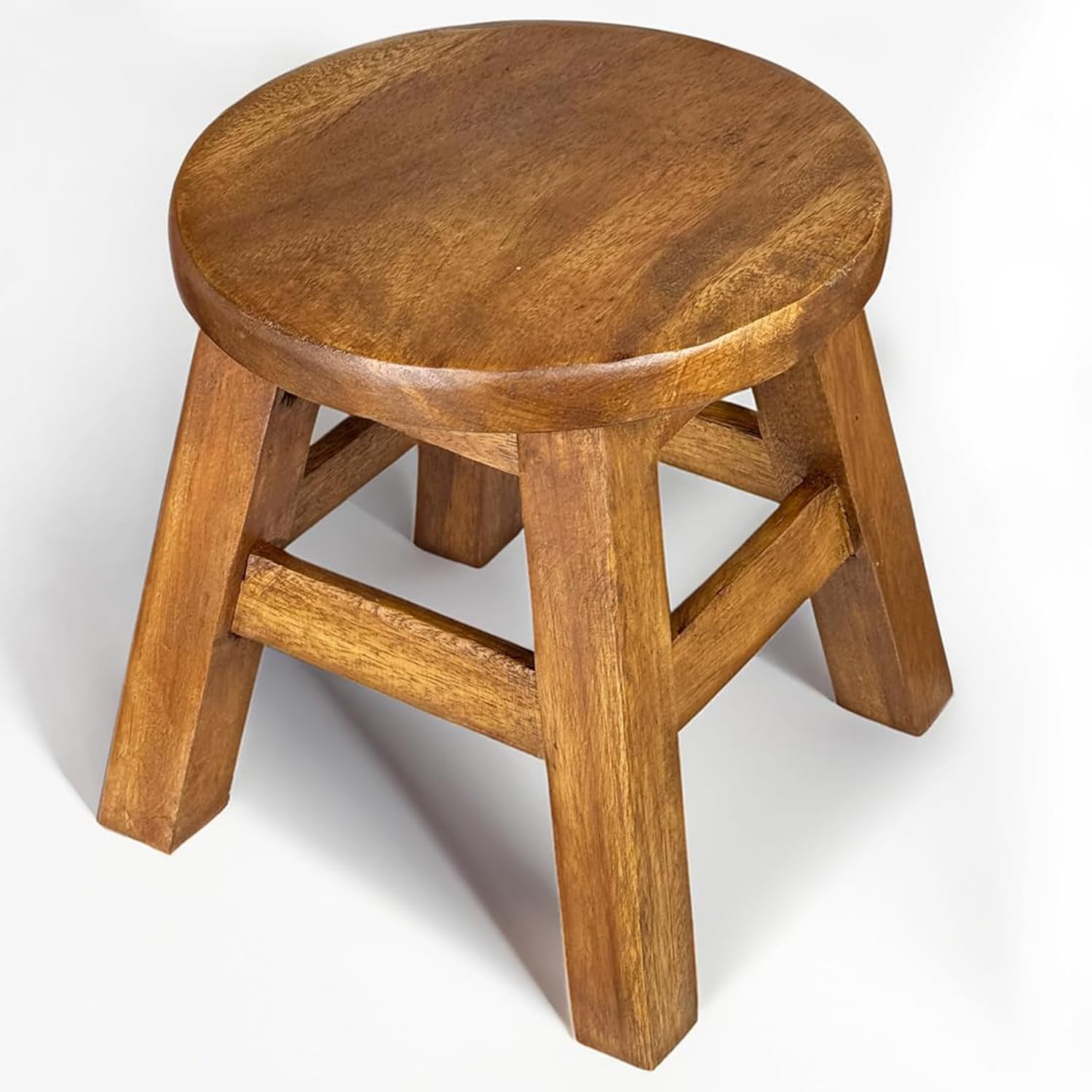 Crafty Artisan® handmade small wooden milking stool muti-use, step stool, plant pot stand, kids stool, etc — image 1