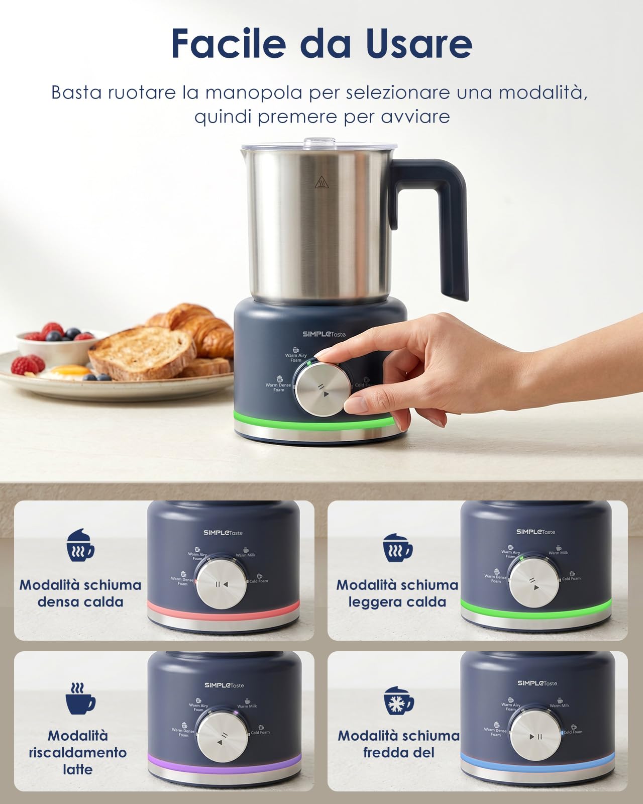 SIMPLETASTE Montalatte con Bricco Rimovibile