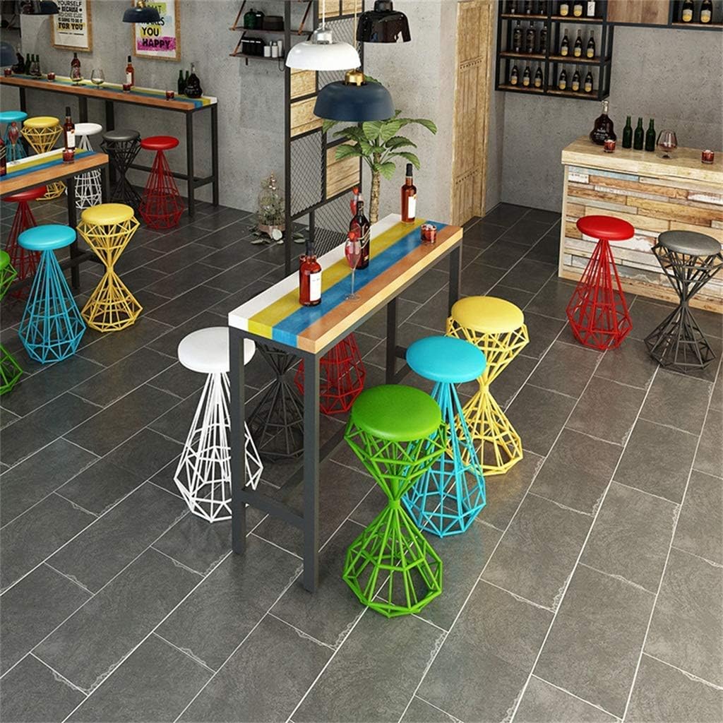 Vintage Industrial Stool for Bars Patio Bistro and Cafe Garden Chair Upholstered Footstool Bar Stool Around The Chair Dining Chair Breakfast Stool max. 200 kg Load Size:Seat Height:75cm Colou