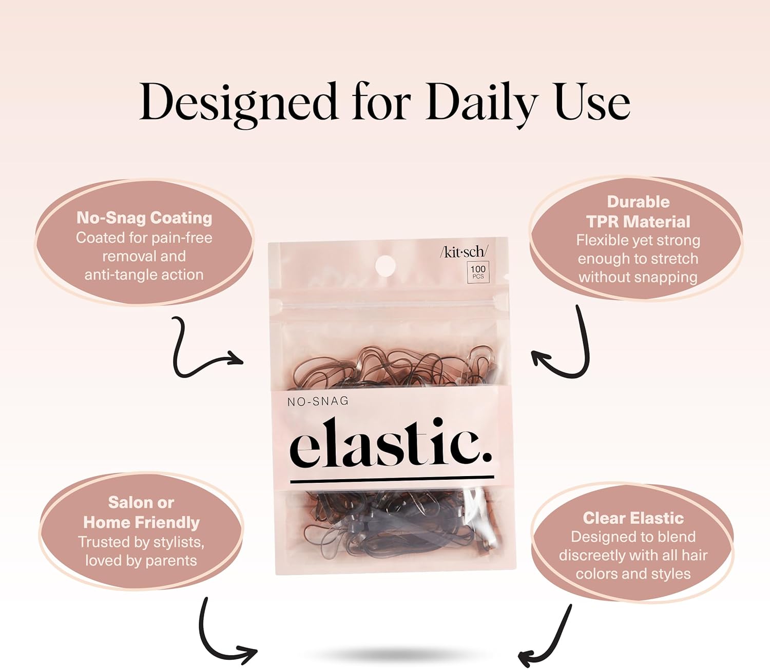No Snag Small Elastic Hair Ties