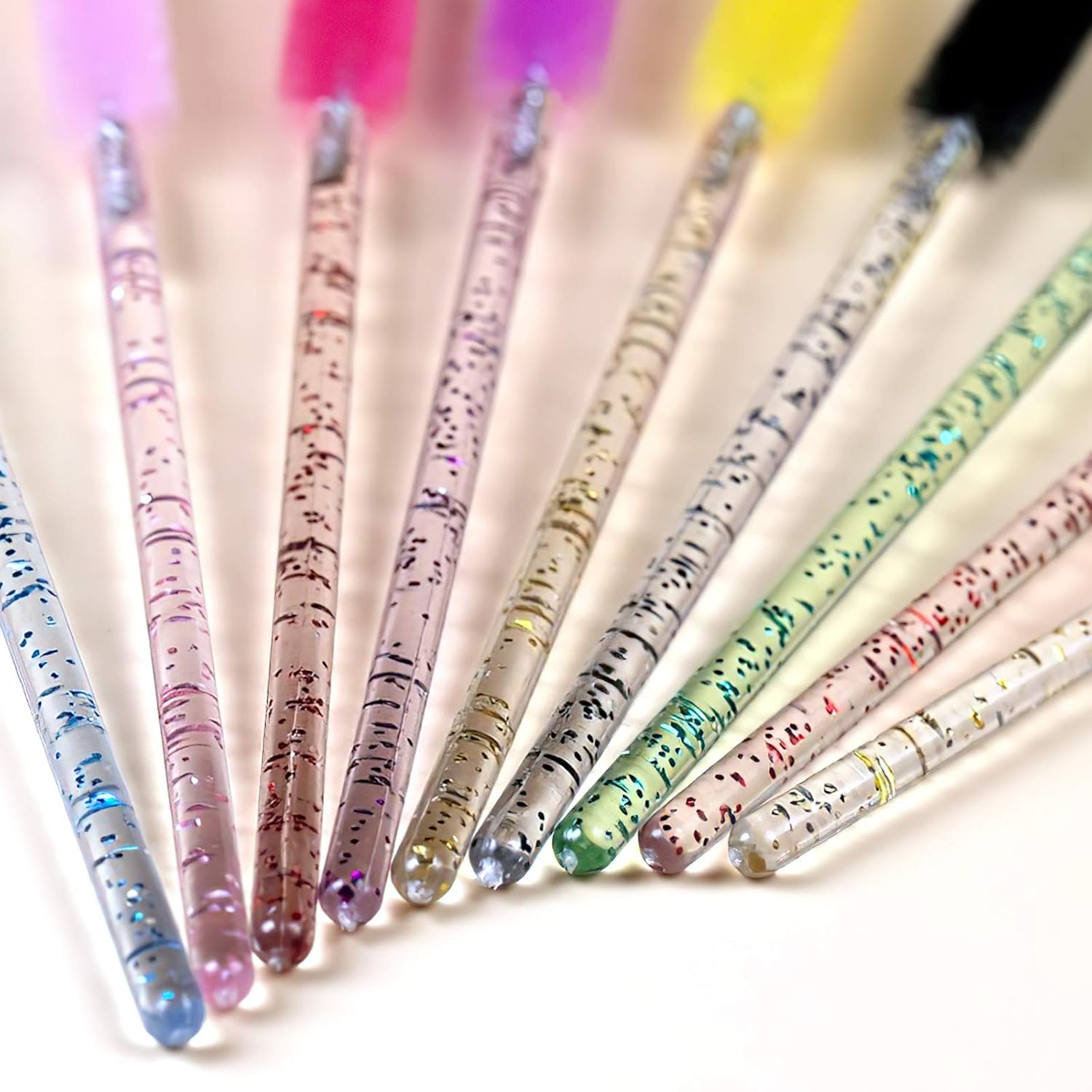 GreenLife® 50 pcs Multicolor Crystal Disposable Eyelash Brush Mascara Wands Applicator Eyebrow Wands Makeup Brush Kits Eyelash Extension Tools (Pink) : Beauty & Personal Care