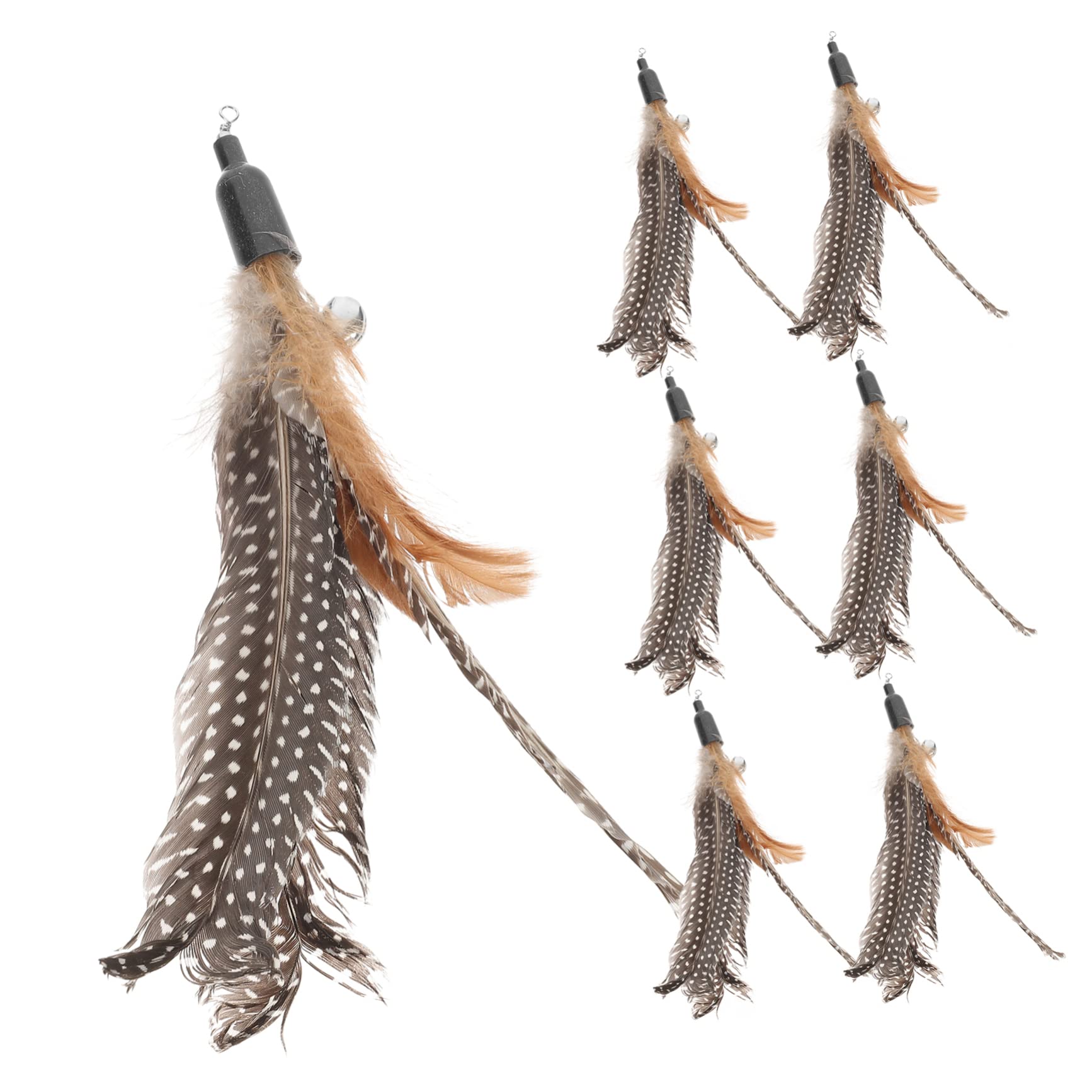 FRCOLOR 40 Pièces Recharge Chat Teaser Chat taquin Oiseau Poisson Recharge Jouets de ver de Chat Accessoires Jouet de Remplacement des Teaser Chat Chaton