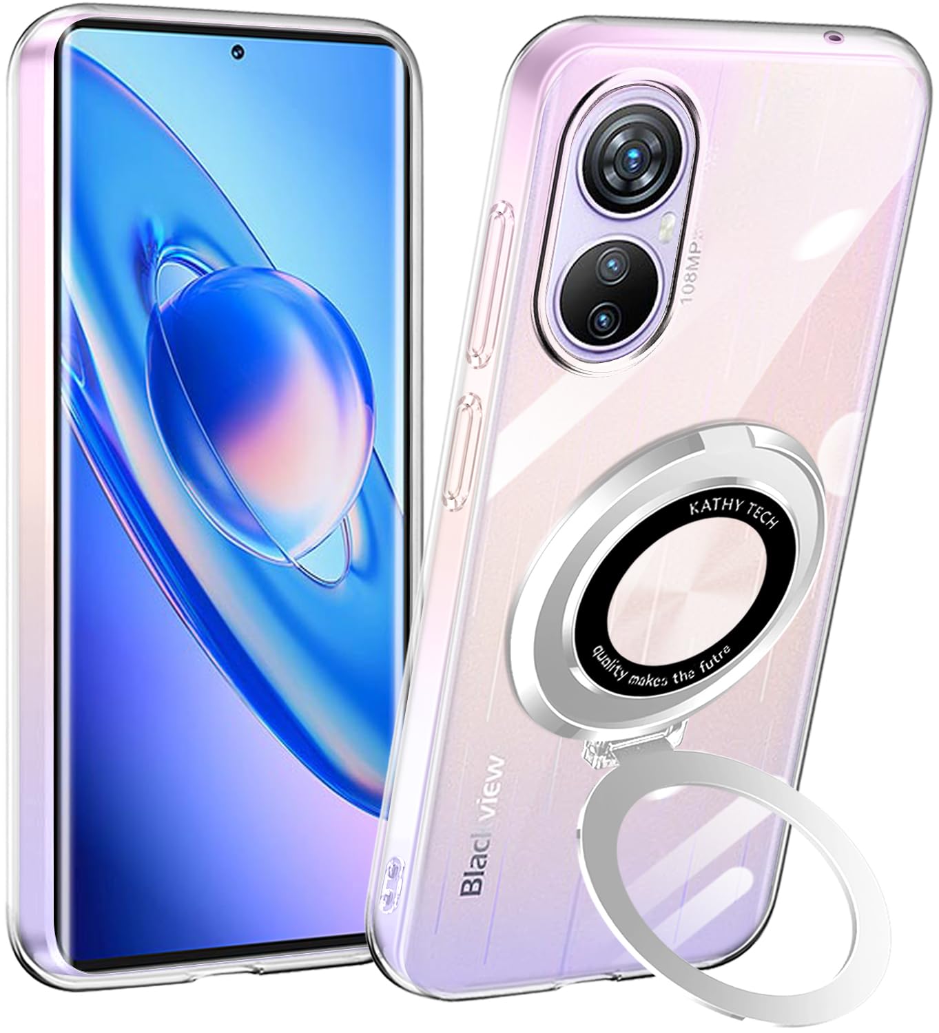 Amazon.co.jp: Blackview A200 Pro 用 ケース クリア リング付き 
