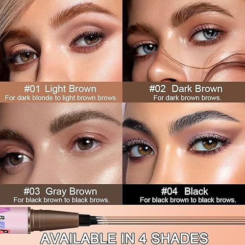 Miniatura 5 de Kaely Lápiz líquido para cejas, mágico y preciso microblade para cejas, impermeable, contorno de cejas para maquillaje de mujeres, gel de cejas,