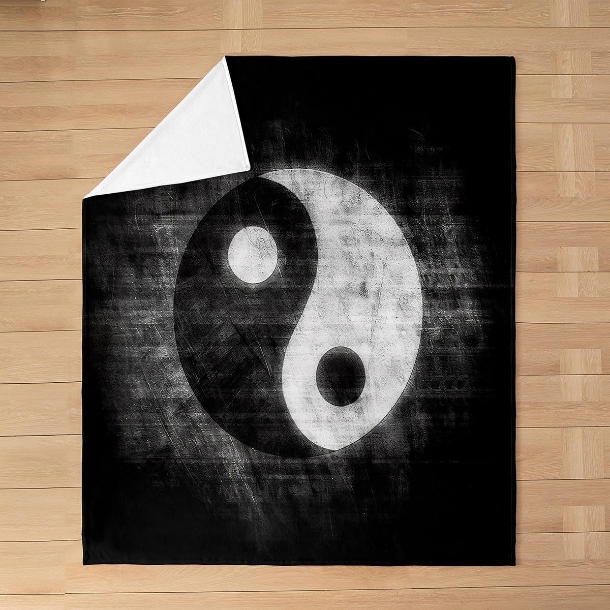 Feelyou Yin Yang Fleece Throw Blanket Kids,Boho Trippy Psychedelic Art Flannel Fuzzy Blanket for Bed Sofa Couch,All Season Gossip Bed Blanket Breathable Plush Blanket Room Decor Twin 60"x80"