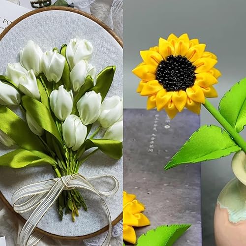 Miniatura 308 de Cinta de satén rosa polvoriento de doble cara de 1/4 pulgadas x 50 yardas, cintas de poliéster polvorientas para envolver regalos, cinta de tela