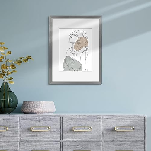 Vista 680 de upsimples - Portarretratos de 8.5 x 11 pulgadas, para fotos de 6 x 8 pulgadas con paspartú o de 8.5 x 11 pulgadas sin paspartú, marcos de fotos