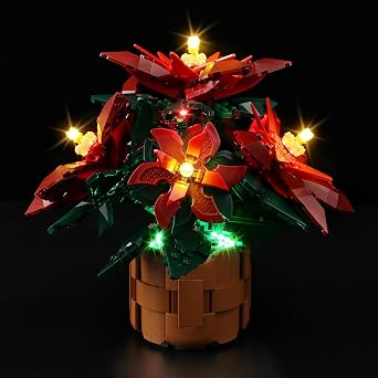 Kyglaring LED Light Kit for Lego Poinsettia Flower 10370 Set, Lights Only