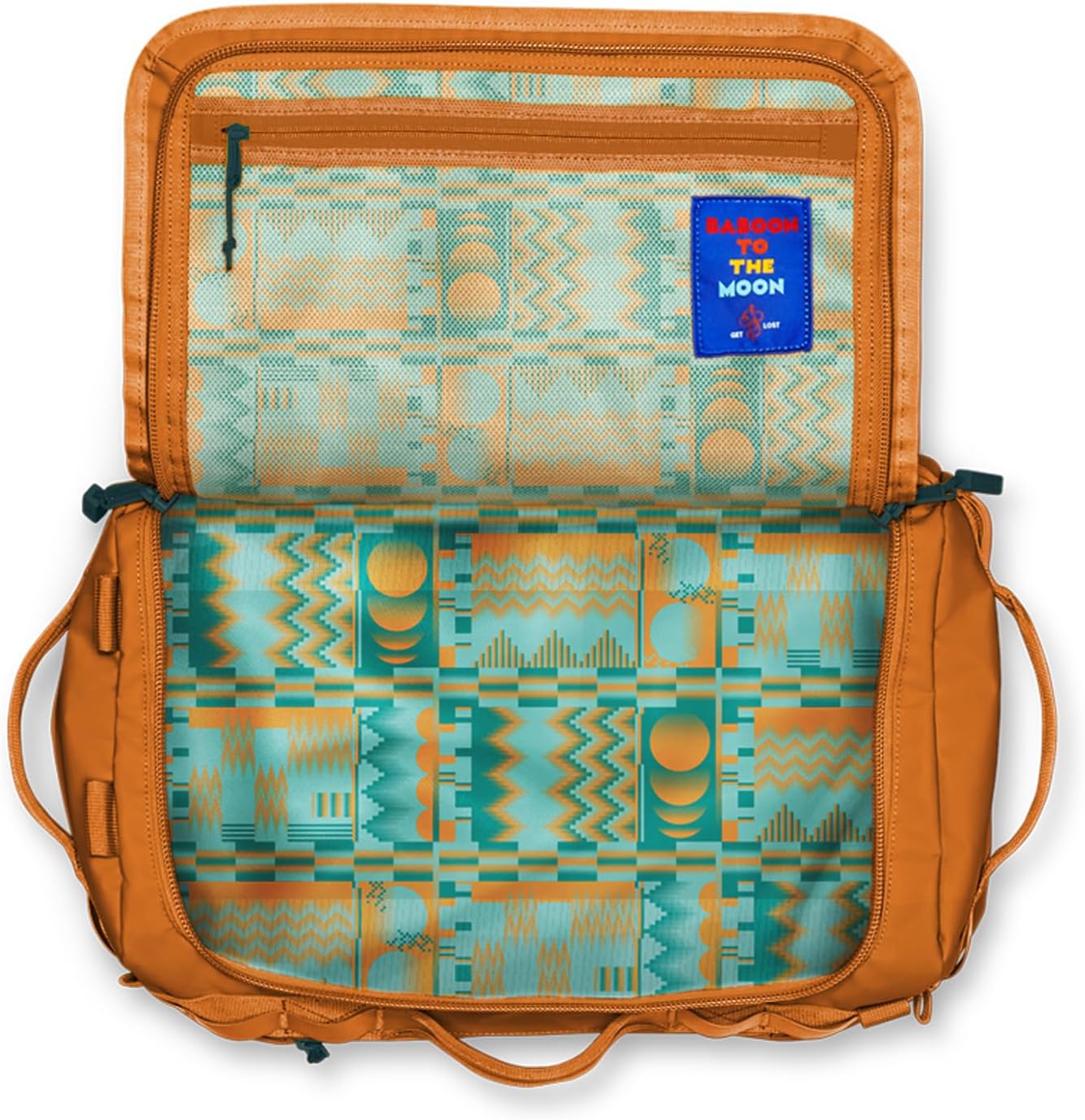 Baboon to the Moon Go-Bag Small 40L | Waterproof Travel Duffel Bag for Men & Women, Gym Bag, Carry-On Luggage, Weekend Getaway, TSA-Approved, Detachable Backpack Straps (Caramel) - Image 9