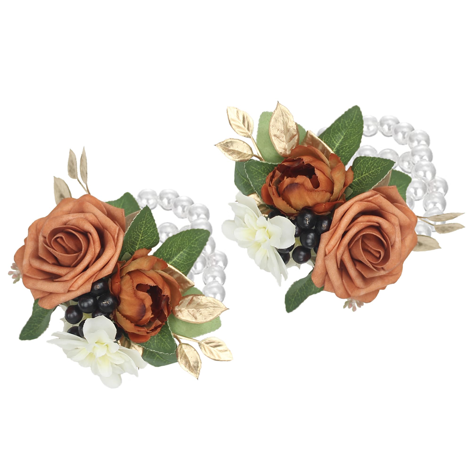 Amazon.com: Rinlong 2Pcs Terracotta Wrist Corsage Artificial