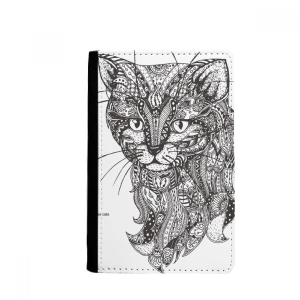 Cat Human Paint Quiet Baby Passport Holder Notecase Burse Wallet Cover Card Purse