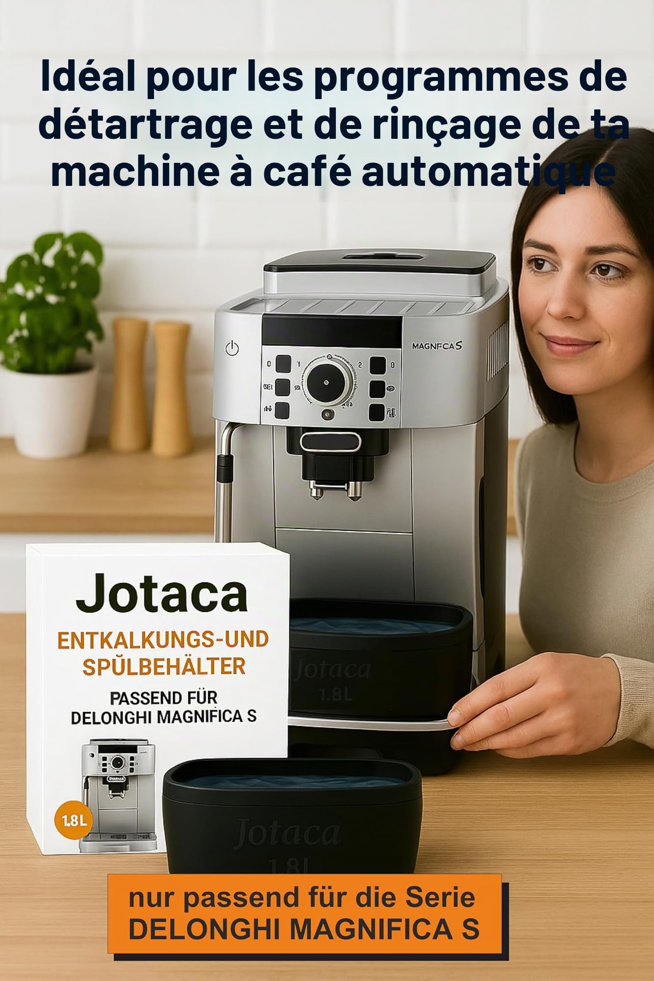 Réservoir de détartrage et de rinçage compatible avec DeLonghi ECAM (Magnifica - S)