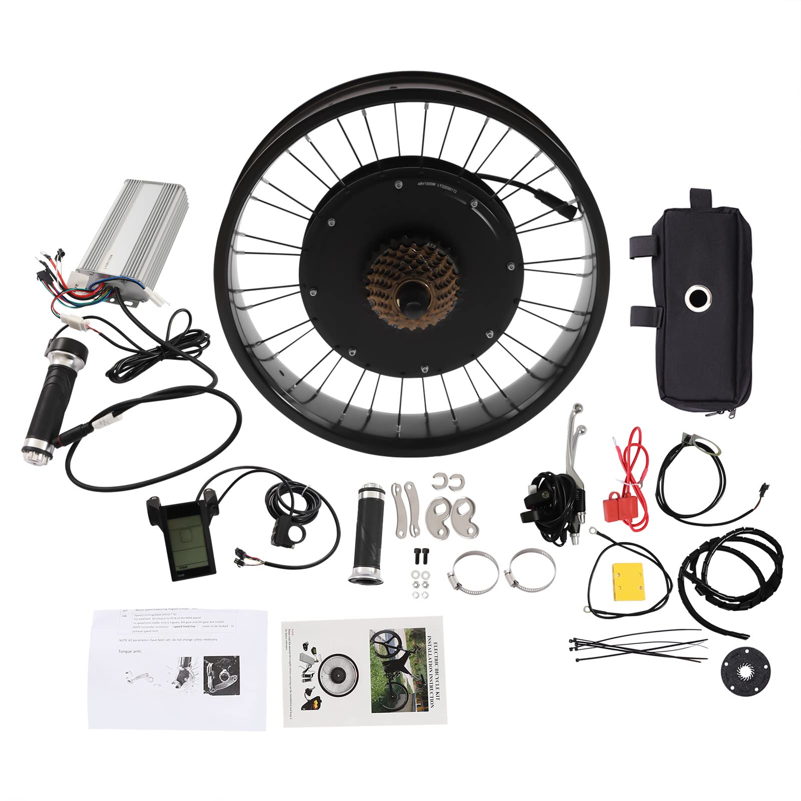 20 Zoll E-Bike Umbausatz 48V 1500 Watt Rear Hinterrad(außer Batterie)