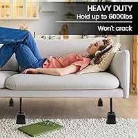 Vista 4 de Elevadores de cama de 5 pulgadas, elevadores de cama resistentes que soportan hasta 6000 libras para sofá, mesa, sofá, silla o escritorio