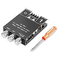 Vista 8 de ZK-1002T Placa amplificadora Bluetooth, placa amplificadora de 100W+100W de 2.0 canales con control de agudos/graves, DC 12-24V, entradas Bluetooth