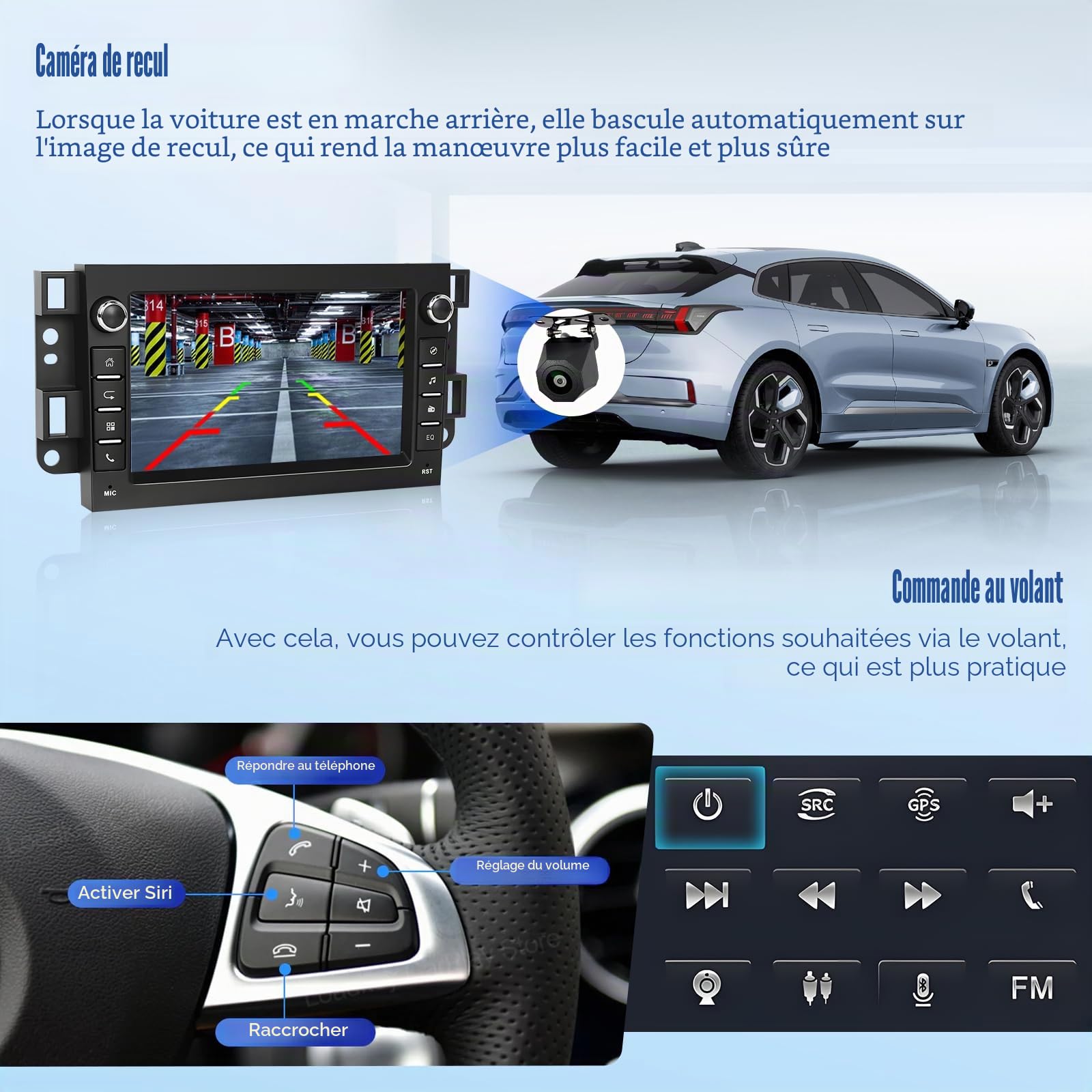 Inefala 4G+64G Autoradio Android 15 pour Chevrolet Epica Tosca Captiva Aveo