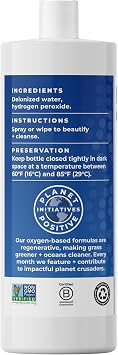 Essential Oxygen Food Grade Hydrogen Peroxide 3%, Natural Cleaner, Refill, 32 Fl Oz