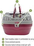 Living World 60888 Transporteur d'animaux de compagnie, rouge/gris, gros