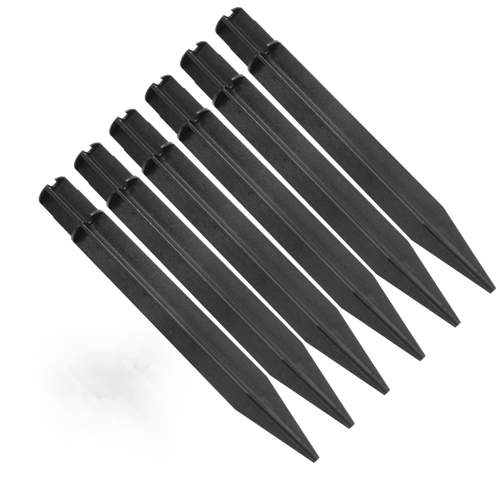 Litoexpe 6 Pcs 8 18 Inch Reinforced Ground Spikes ABS Plastic Solar Lights Stakes Replacement Stakes for Garden