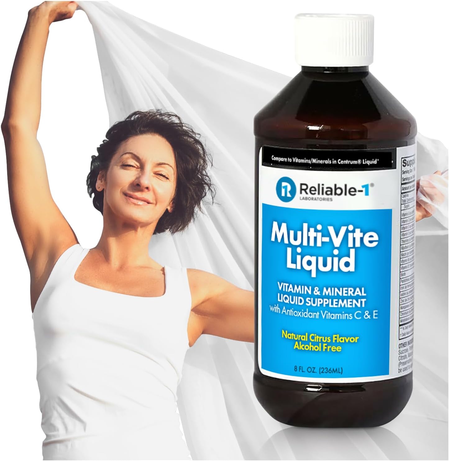 Reliable-1 Laboratories Multi-Vite Liquid Multivitamin for Adults Liquid Vitamins Antioxidant Supplement for Immunity, Metabolism and Energy Support | 8 FL.OZ.