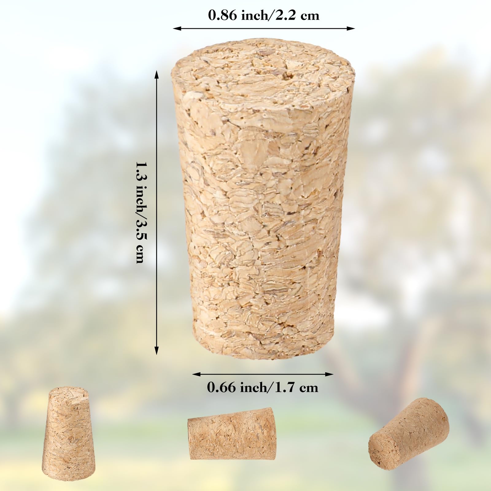 10x Natürliche Weinkorken - Konische Holzstopfen Für Wein & Bierflaschen