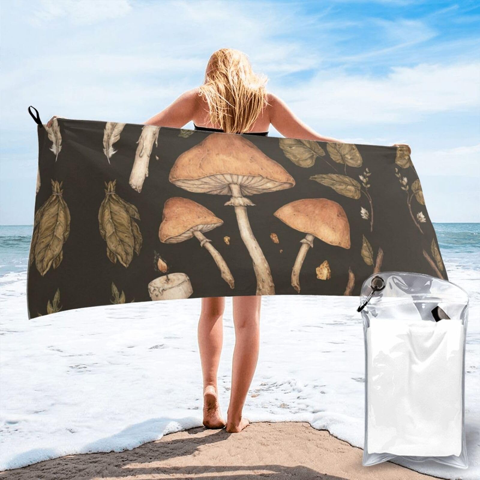 Serviette de bain pour le camping et la plage, drap de bain léger à séchage rapide