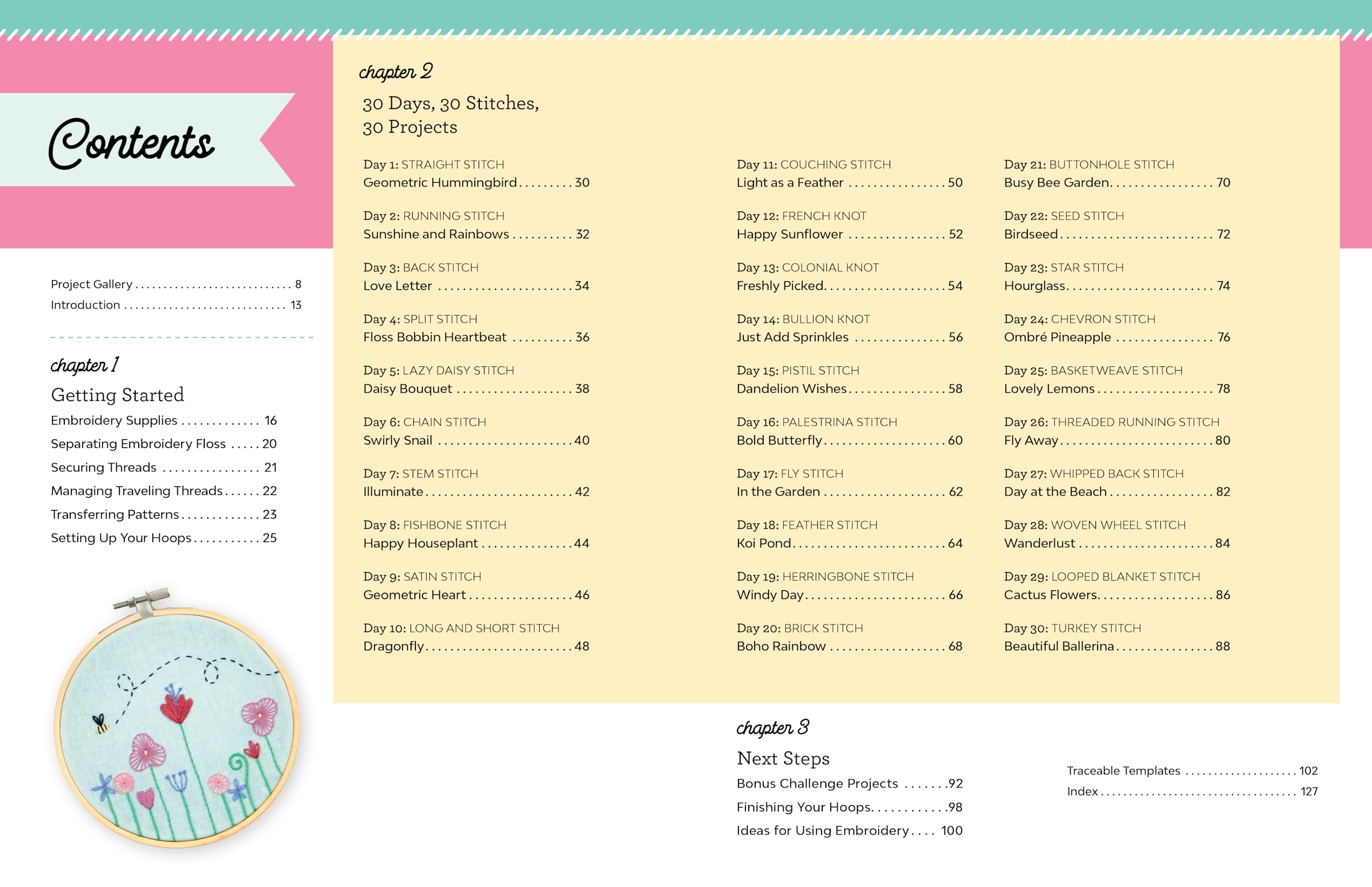 30 Day Challenge: Embroidery: A Day-by-Day Guide to Learn New Stitches and Create Beautiful Designs - 4