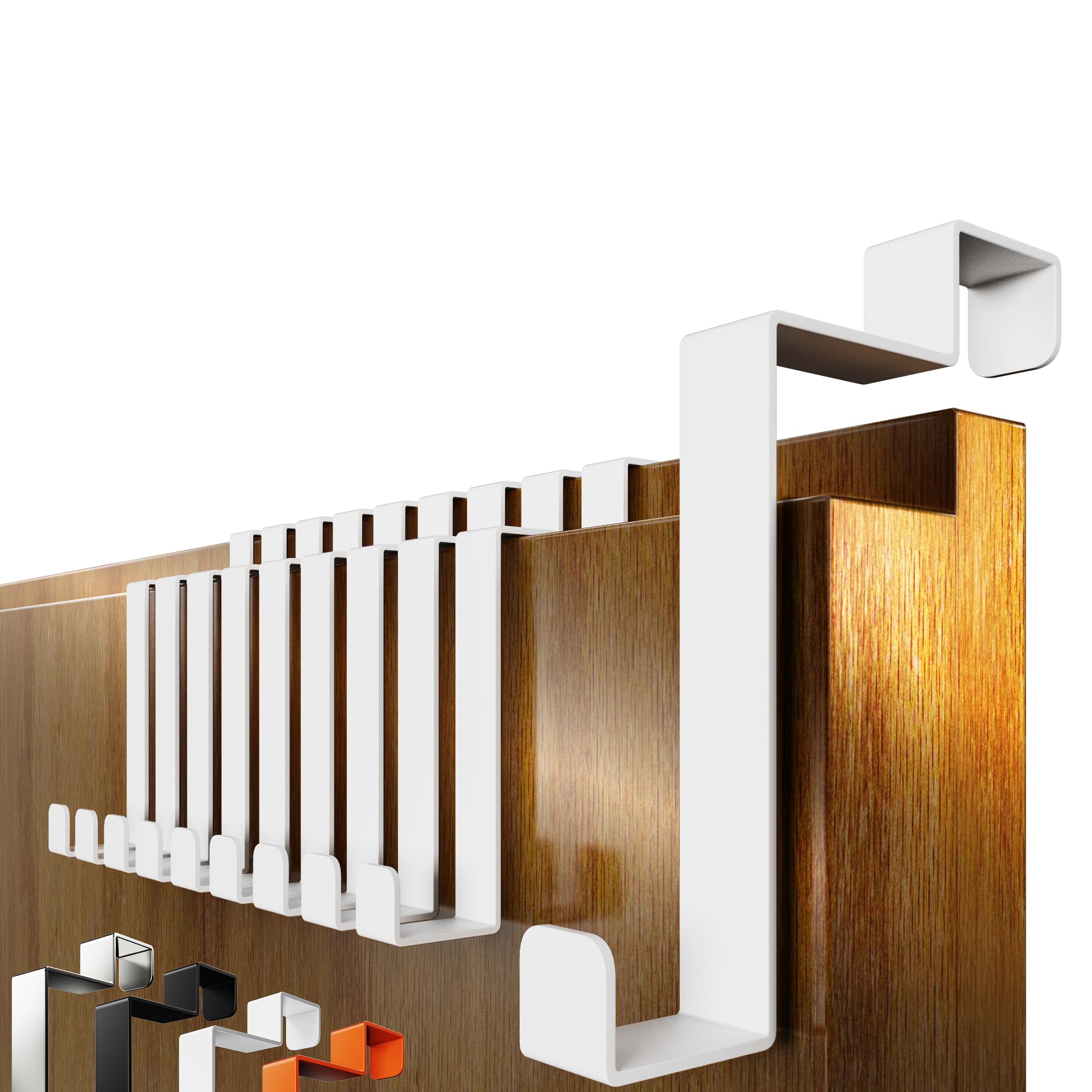 4SMILE LOT DE 10 Crochets De Porte à Suspendre Pour Porte