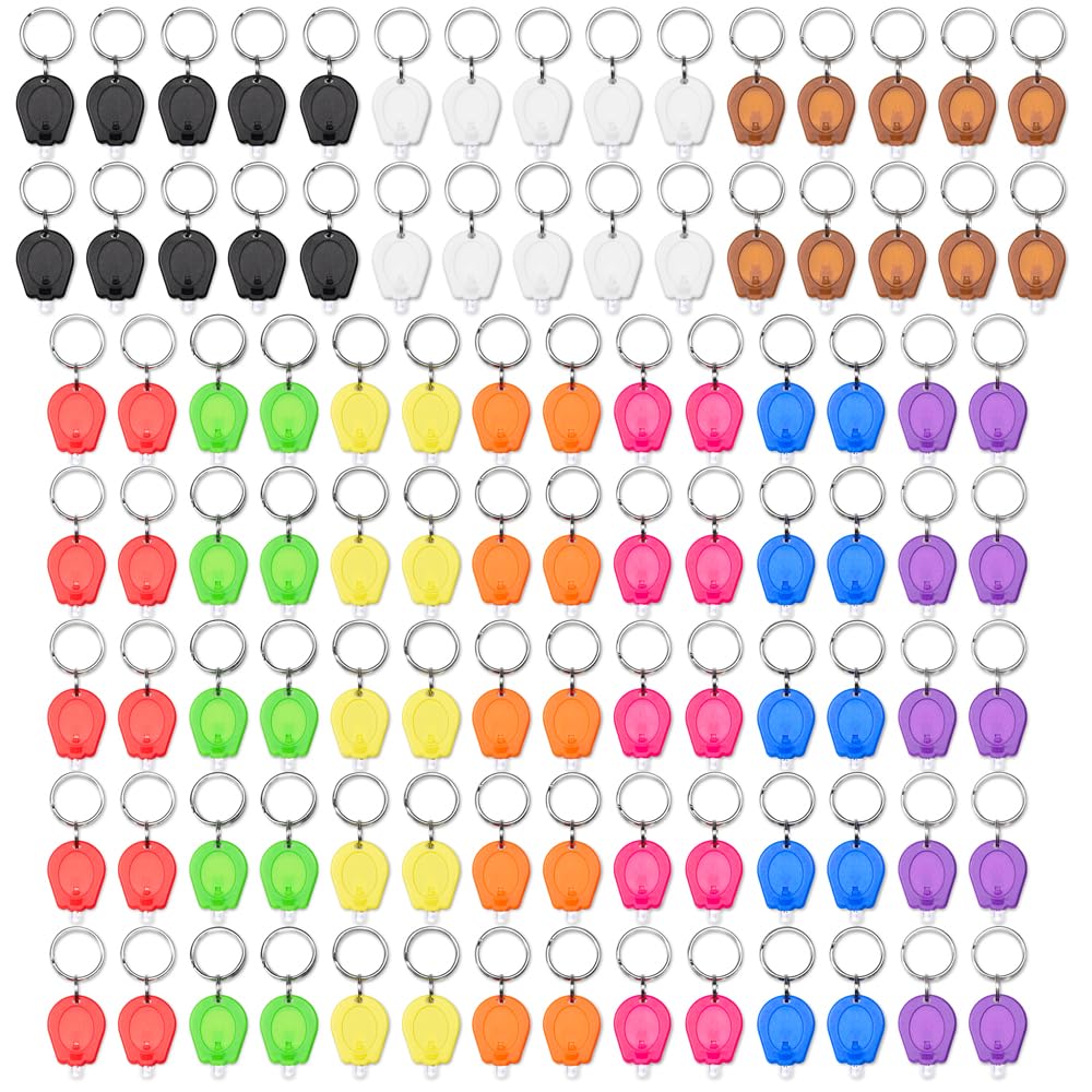 RaySoar 100 Pack Ultra Bright Mini LED Keychain Flashlight, Small Key Ring Flashlight, LED Keychain Light for Outdoor Activities Emergency Light - 10