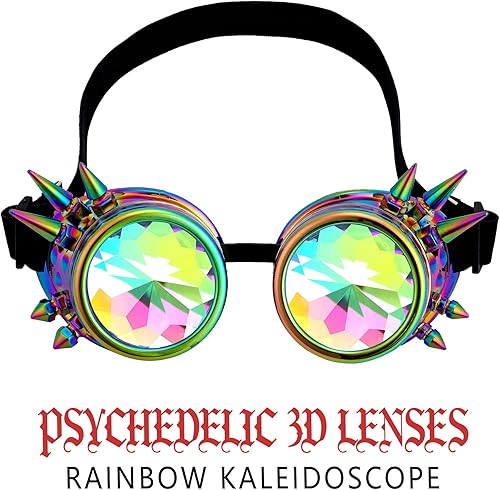 Miniatura 7 de Anteojos para fiesta con lentes de cristal diseño de caleidoscopioarco iris Entrega en 3-5 días