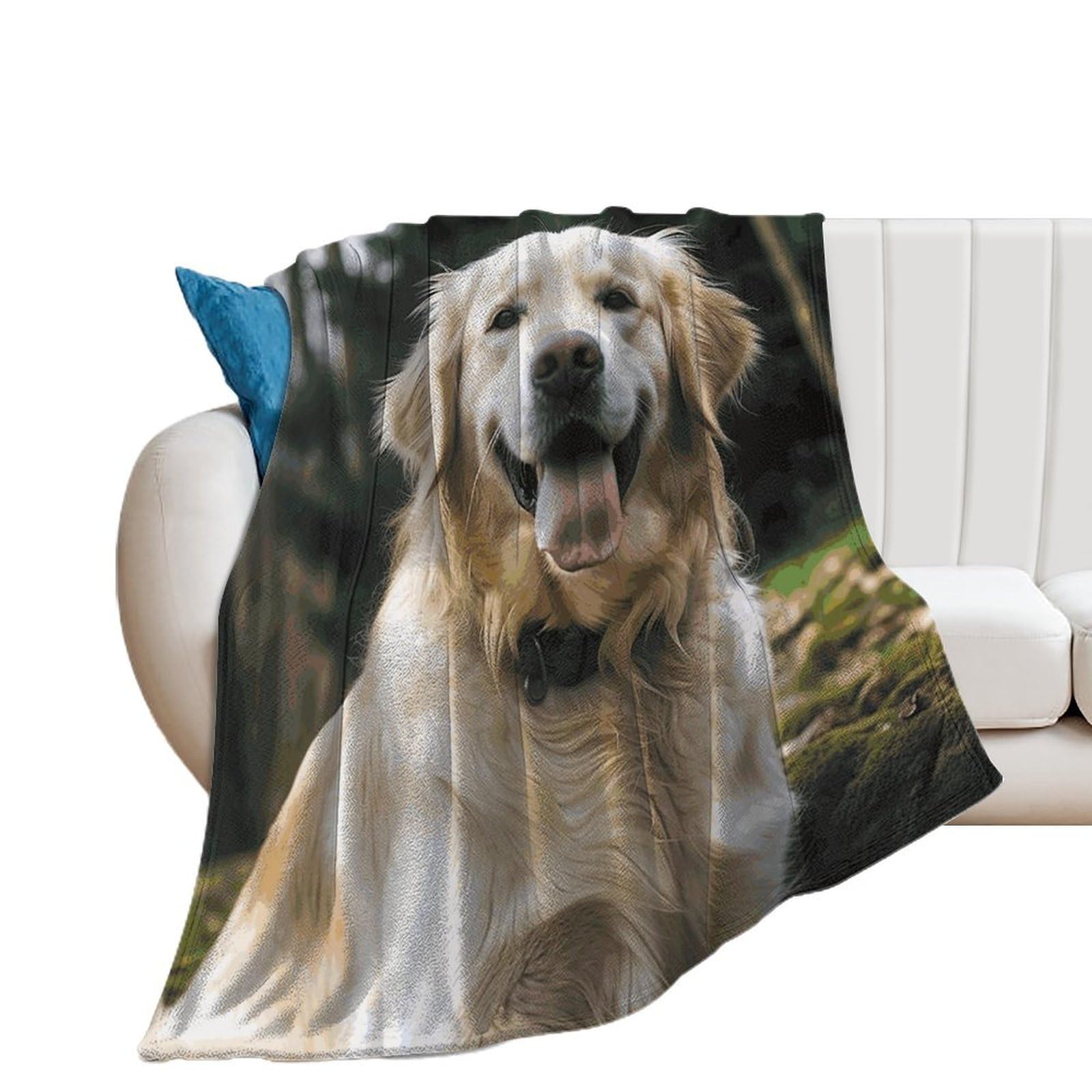 Couverture de lit Golden Retriever douce et chaude toutes saisons pour femme