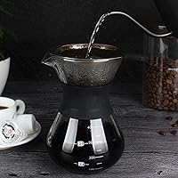 Vista 2 de Cafetera manual de goteo manual - Olla de vidrio con filtro de acero inoxidable