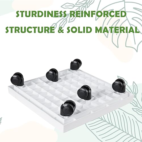 Miniatura 6 de NAZKAEN Plato cuadrado de 13 pulgadas con ruedas, soporte de maceta con ruedas resistente para plantas en maceta, bandeja base de rodillo con