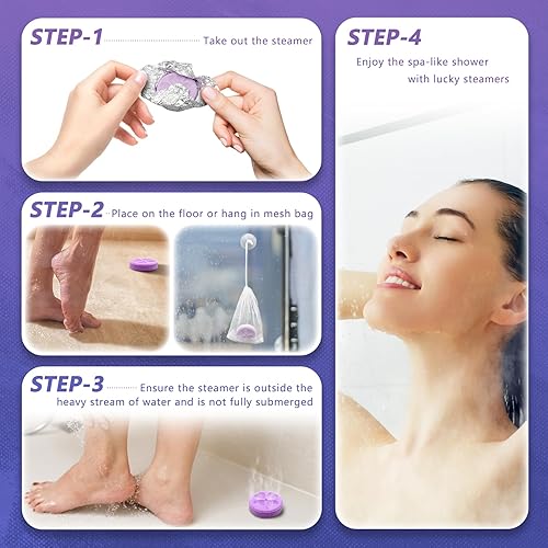 Miniatura 5 de Akalukk Shower Steamers - 8 paquetes de bombas de ducha de lavanda con aceites esenciales, regalos de lujo para mujeres y hombres, regalos para mamá