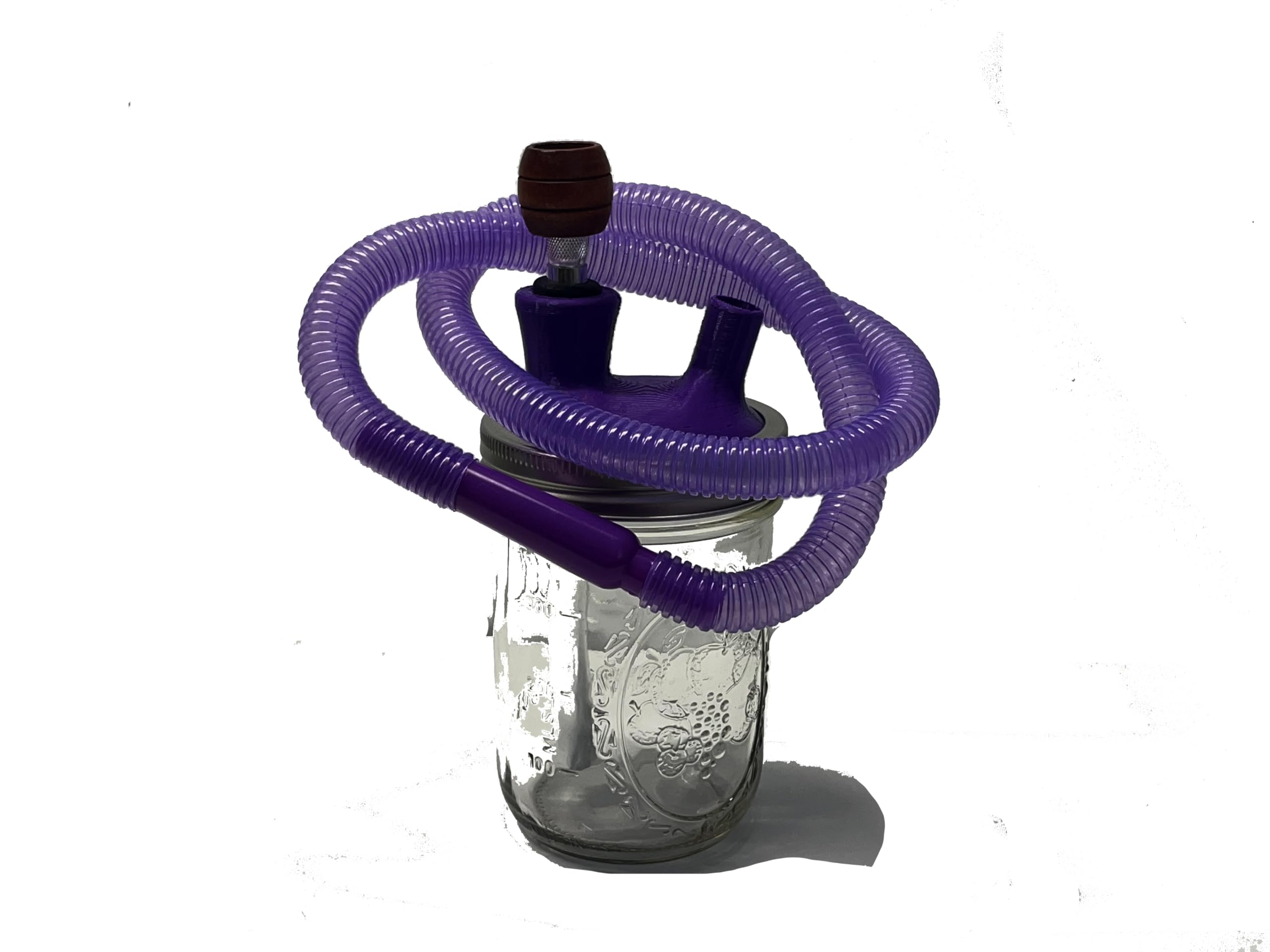 Hookah EZ Clean Mason Jar Hookah Set Hand made Purple