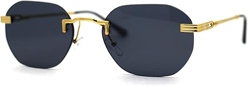 SA106 Art Nouveau Luxury 90s Rimless OG Oval Sunglasses