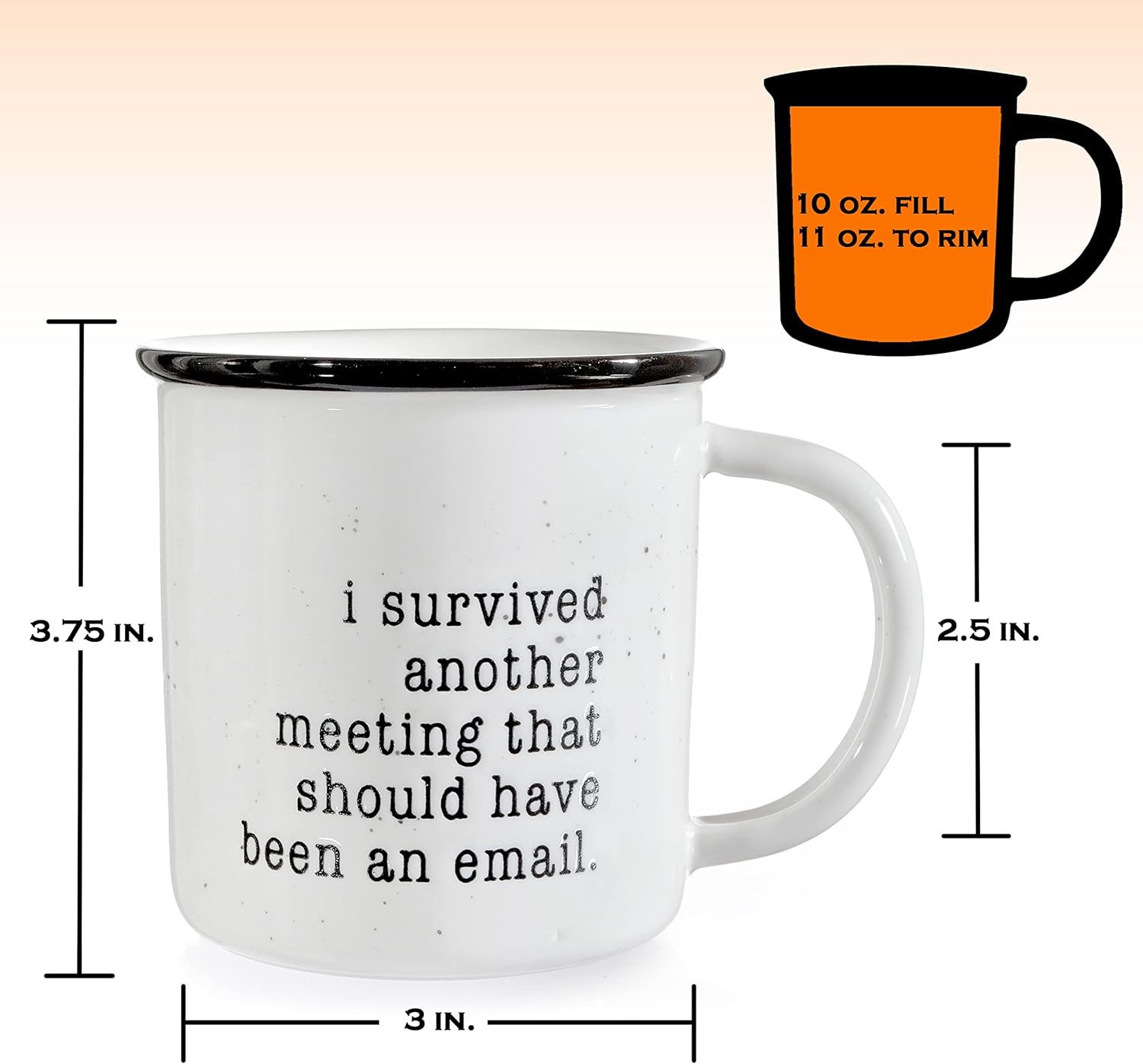 MAINEVENT I Survived Another Meeting That Should Have Been An Email Mug 11 Oz, Funny Coffee Mug Work Gift - Image 3