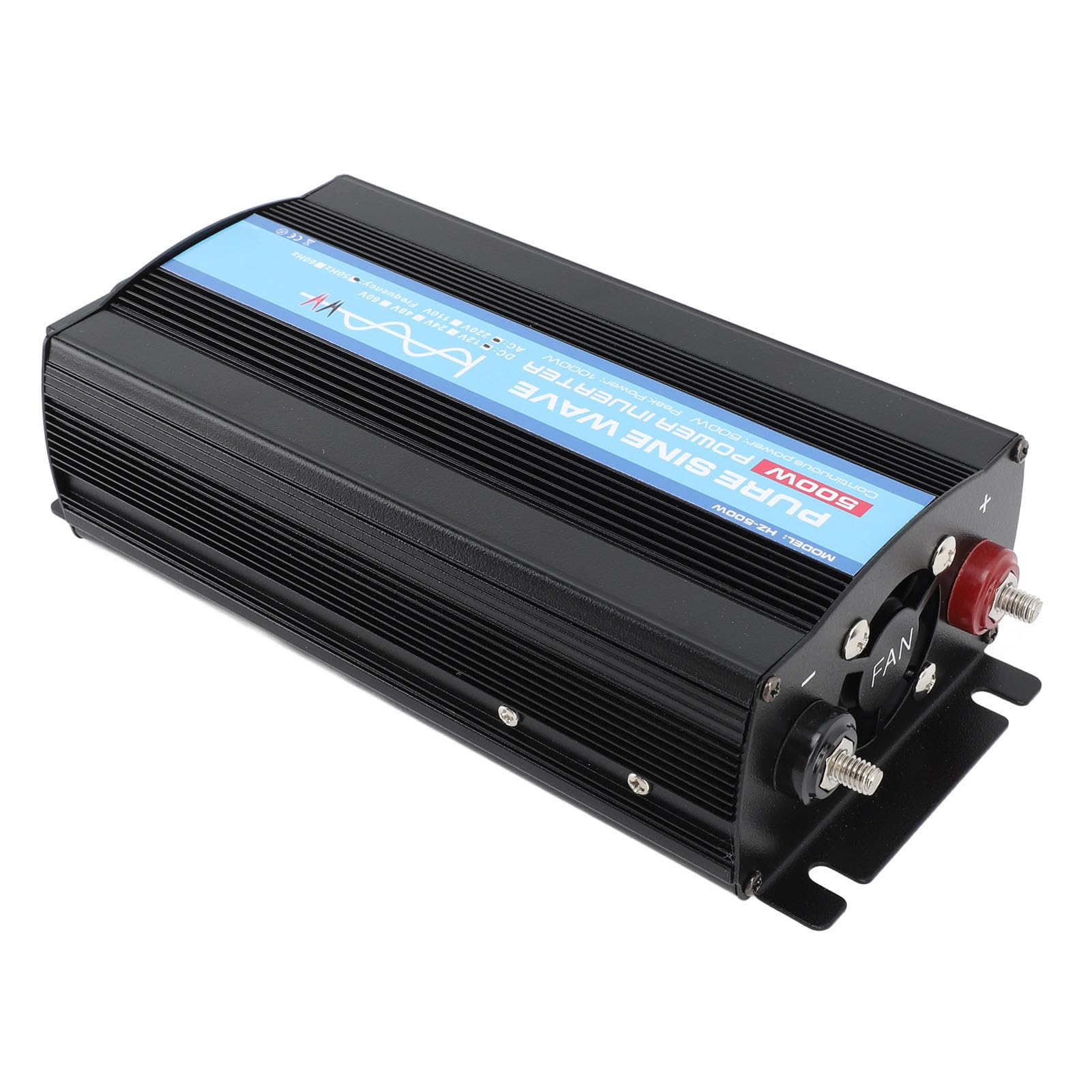 Inversor de Corriente para Coche de 500W, Convertidor de CC de 12V a 110V de CA de Alta Eficiencia de Onda Sinusoidal Pura para Vehículos Recreativos, Barcos y Herramientas Eléctricas