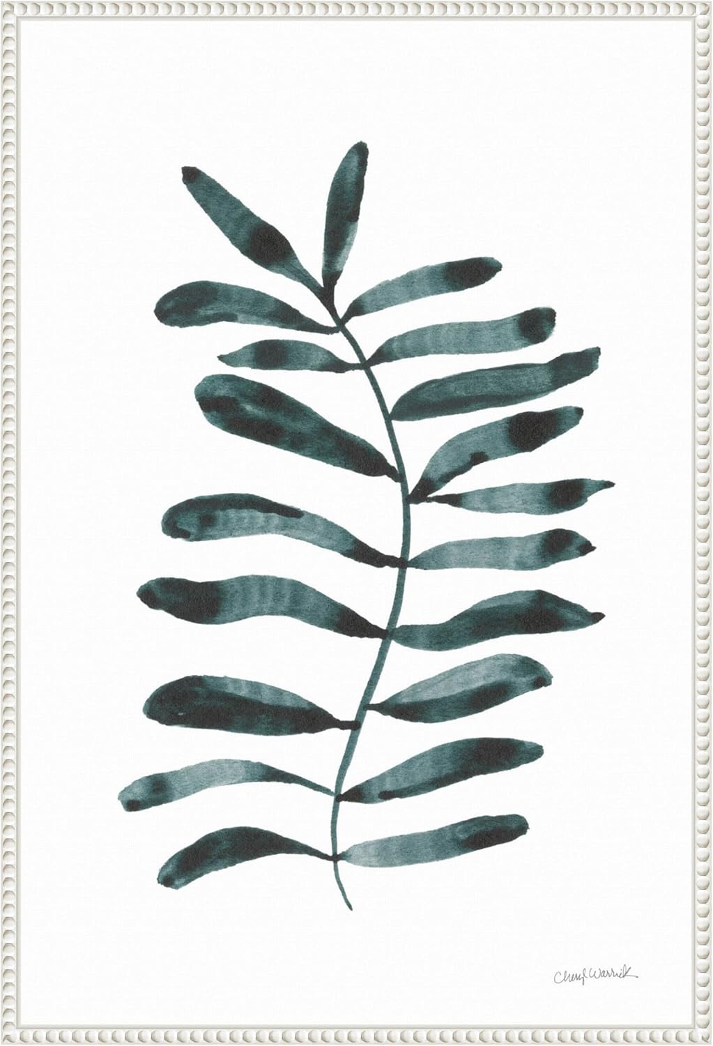 Amanti Art Framed Canvas Wall Art 23x16 Forest Fern Trio III by Cheryl Warrick, Framed Wall Art Canvas, Nature Artwork, Modern Decor, Medium Poster Painting for Living Room, Bedroom, Bathroom,