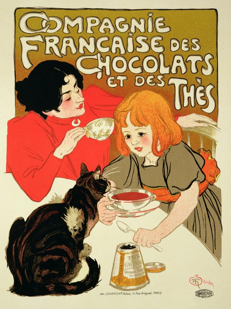 Impression Graffiti Steinlen affiche chocolat thé tableau mural d'art