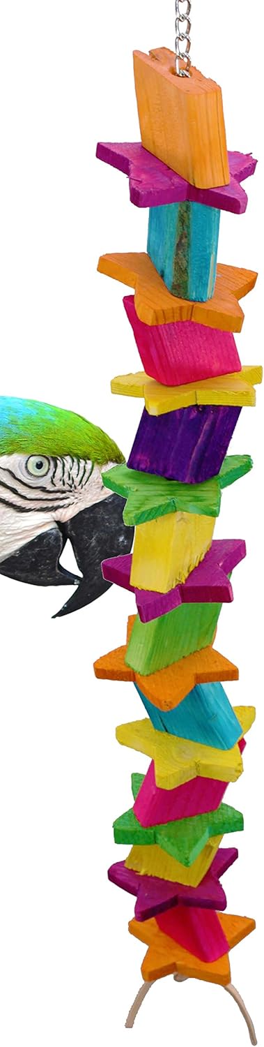 Bonka Bird Toys 1342 Long Chunky Star Parrot Cages African Grey Cage Cockatiel Conure Amazon