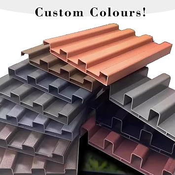 Aluminum Sheet Metal Roof with Screws, Wind & Fire Resistant Corrugated Roofing Panels 12 10 9 8 7 6 5 4 3 Ft, Heavy Duty Laminas para Techo/Outdoor Roof Cladding(Grey w10ft/3m,L 1.8m/5.9ft)