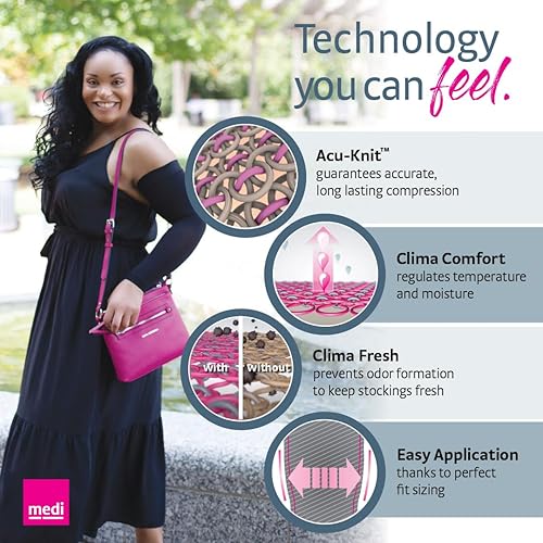 Miniatura 3 de mediven Harmony - Manga de brazo para linfedema de 30-40 mmHg con banda superior de silicona