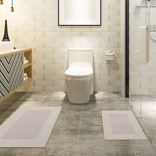 Miniatura 9 de BLUENILEMILLS BNM - Modernas alfombras de cocina Troy, lavables a máquina, antideslizantes, altamente absorbentes, juego de alfombras decorativas