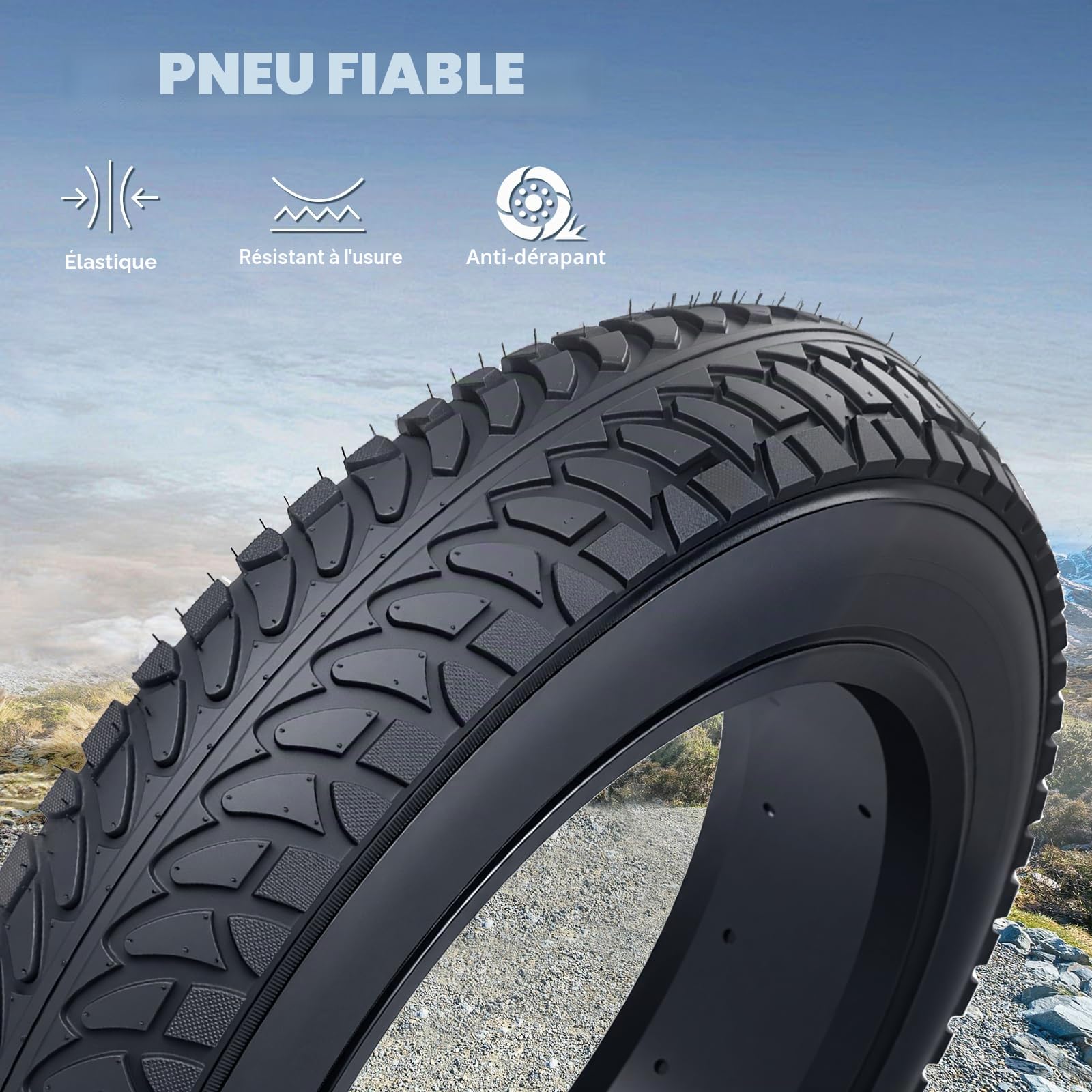 Pneu ZUKKA 16x3,0 pour vélo électrique et Fat Bike, 16 Pouces, 80-305, pour vélo électrique, Scooter électrique