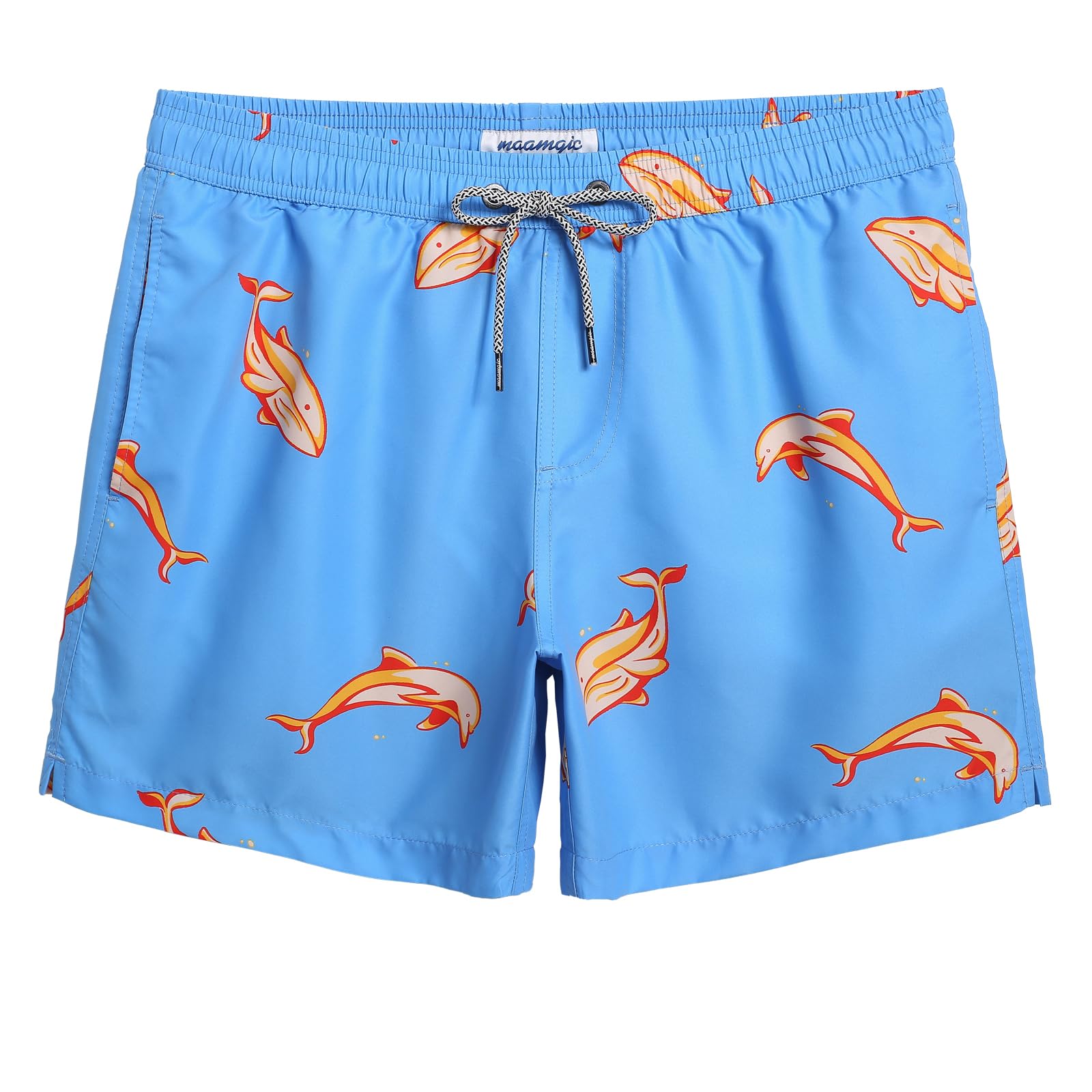 maamgic Mens Swim Trunks 5 Inch with Mesh Liner Breathable for Beach